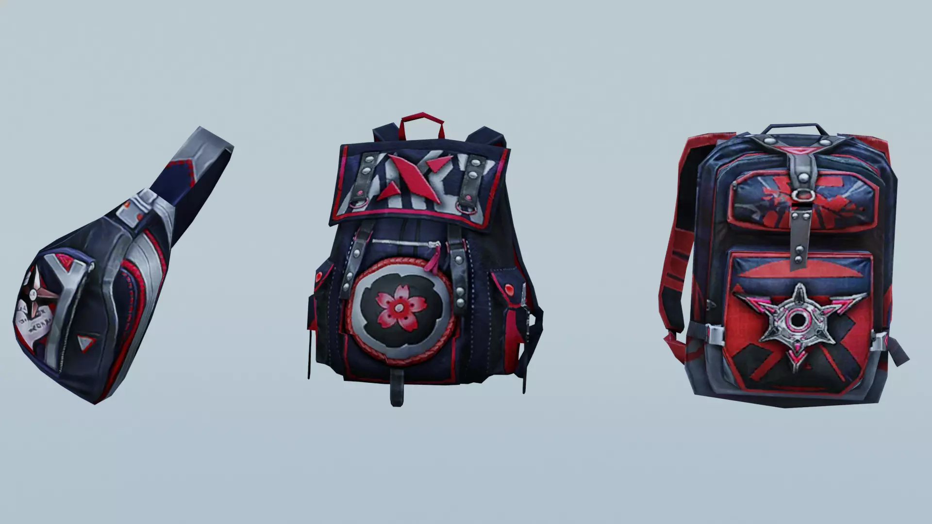 bag 3x Ninjas Backpack 3D model_0