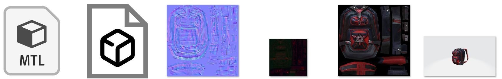 bag 3x Ninjas Backpack 3D model_13