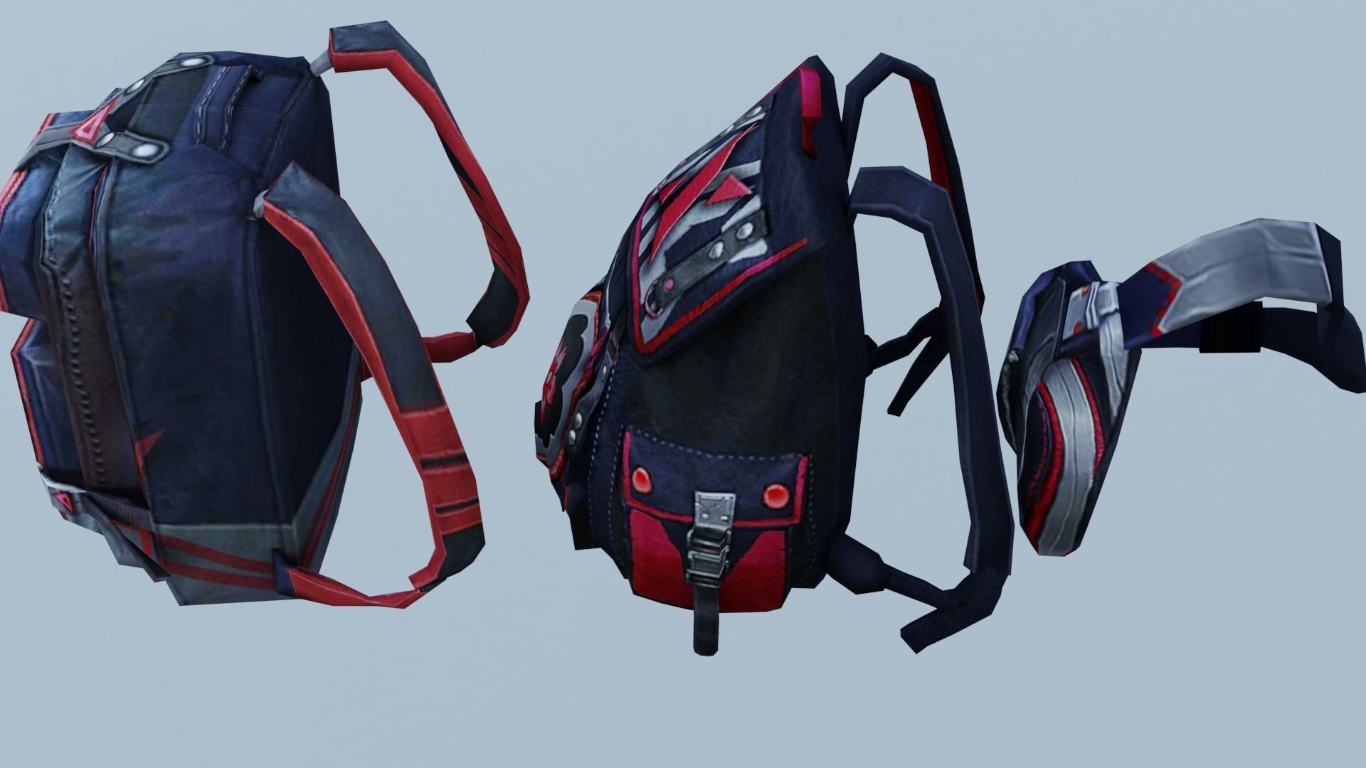 bag 3x Ninjas Backpack 3D model_4