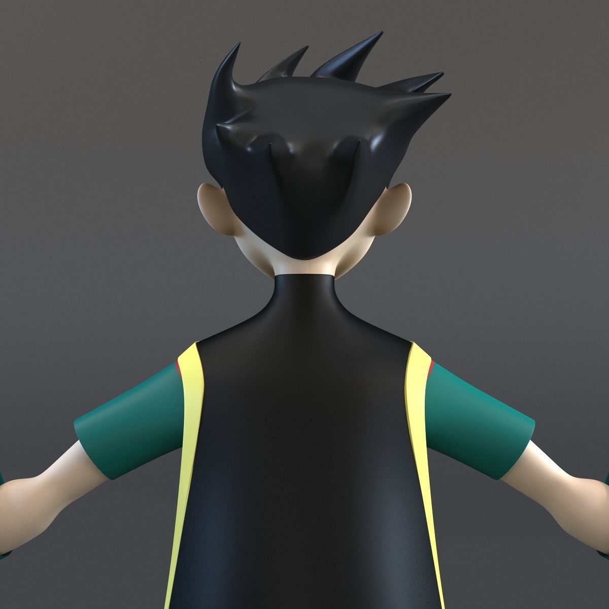 Robin Cartoon Character Rigged for Maya 3D model_22