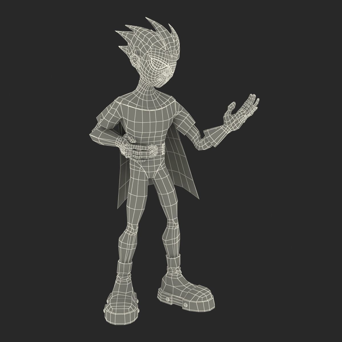 Robin Cartoon Character Rigged for Maya 3D model_41