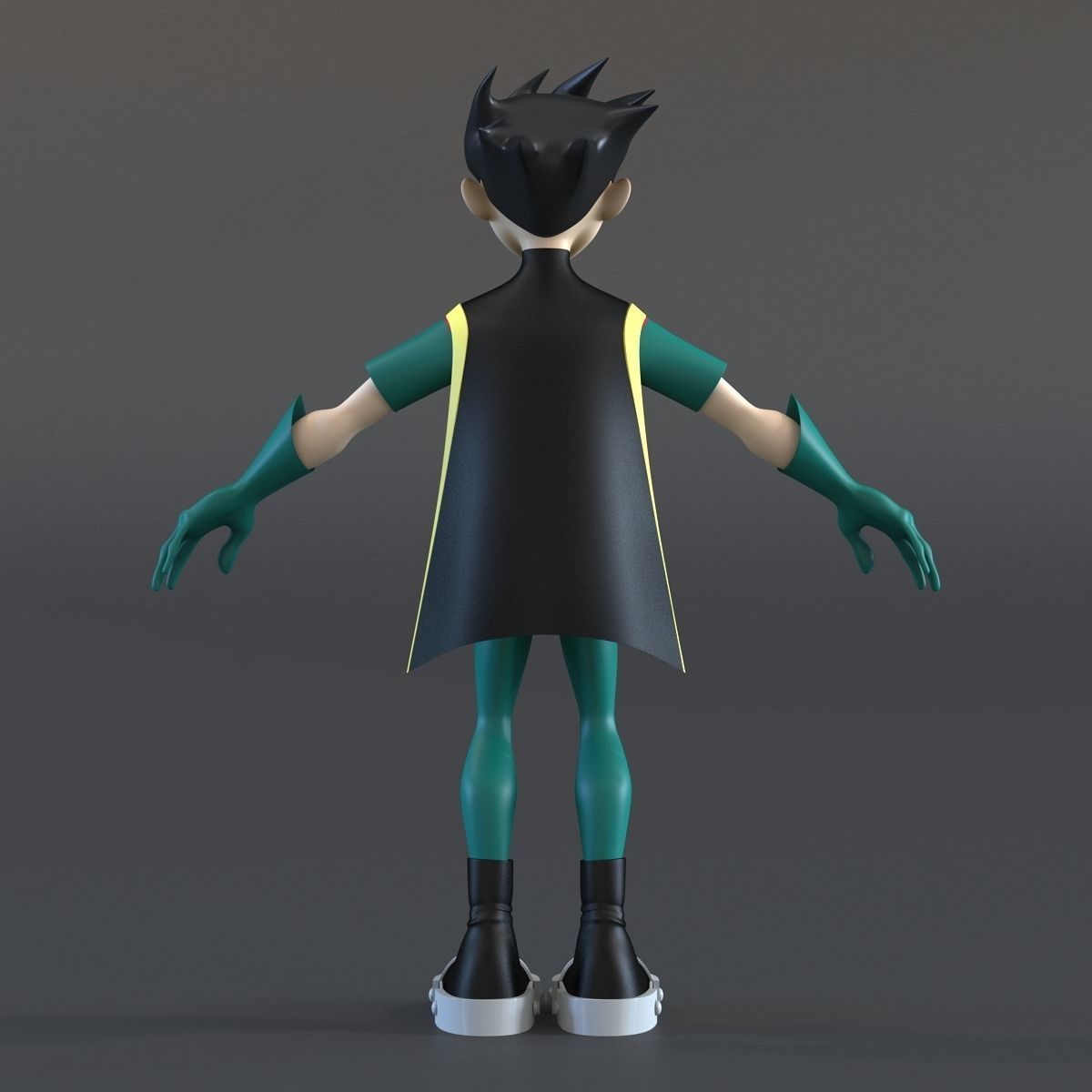 Robin Cartoon Character Rigged for Maya 3D model_5