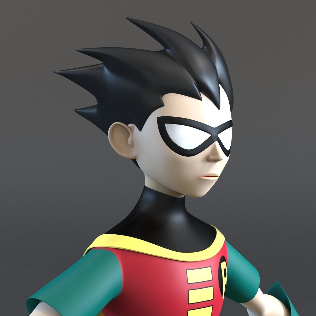 Robin Cartoon Character Rigged for Maya 3D model_20