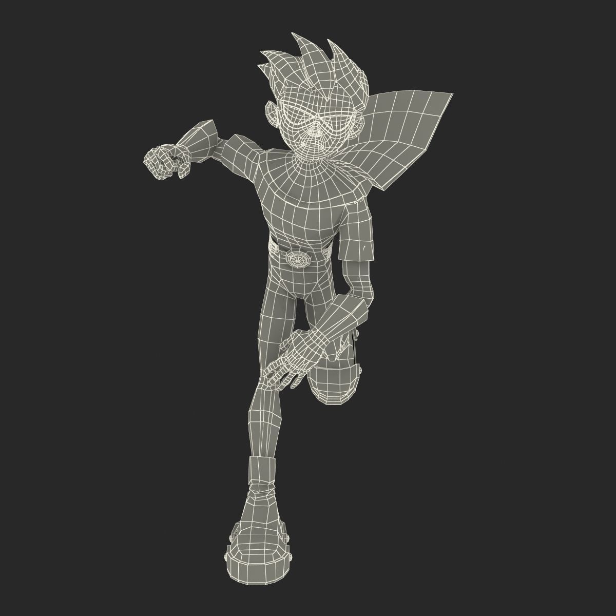 Robin Cartoon Character Rigged for Maya 3D model_42