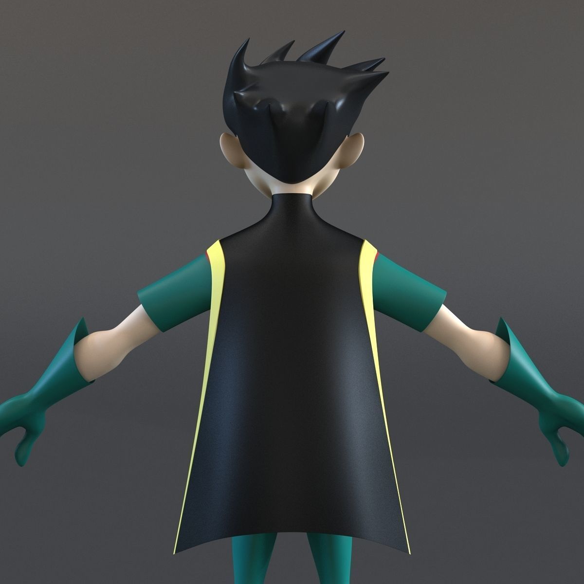 Robin Cartoon Character Rigged for Maya 3D model_23