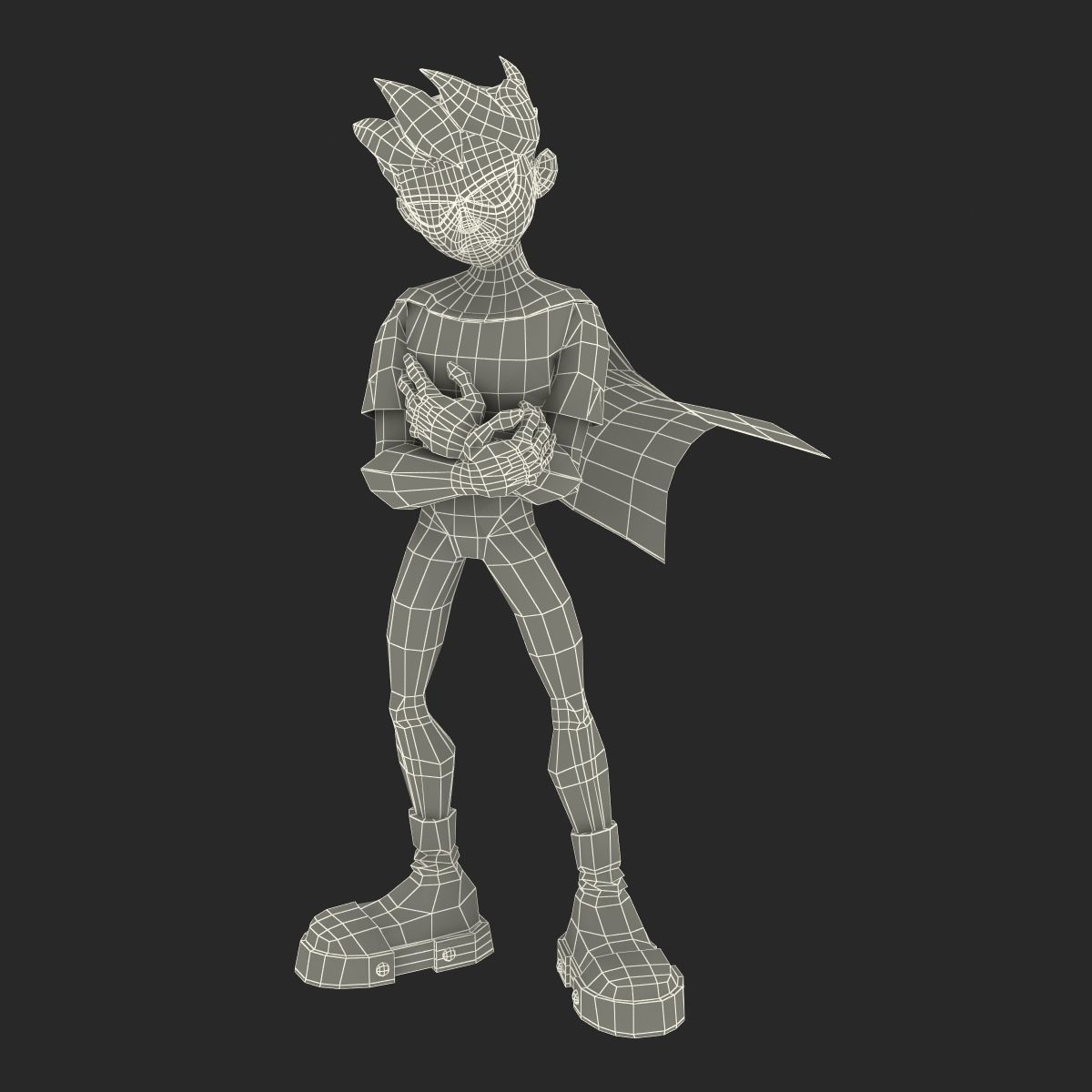 Robin Cartoon Character Rigged for Maya 3D model_40