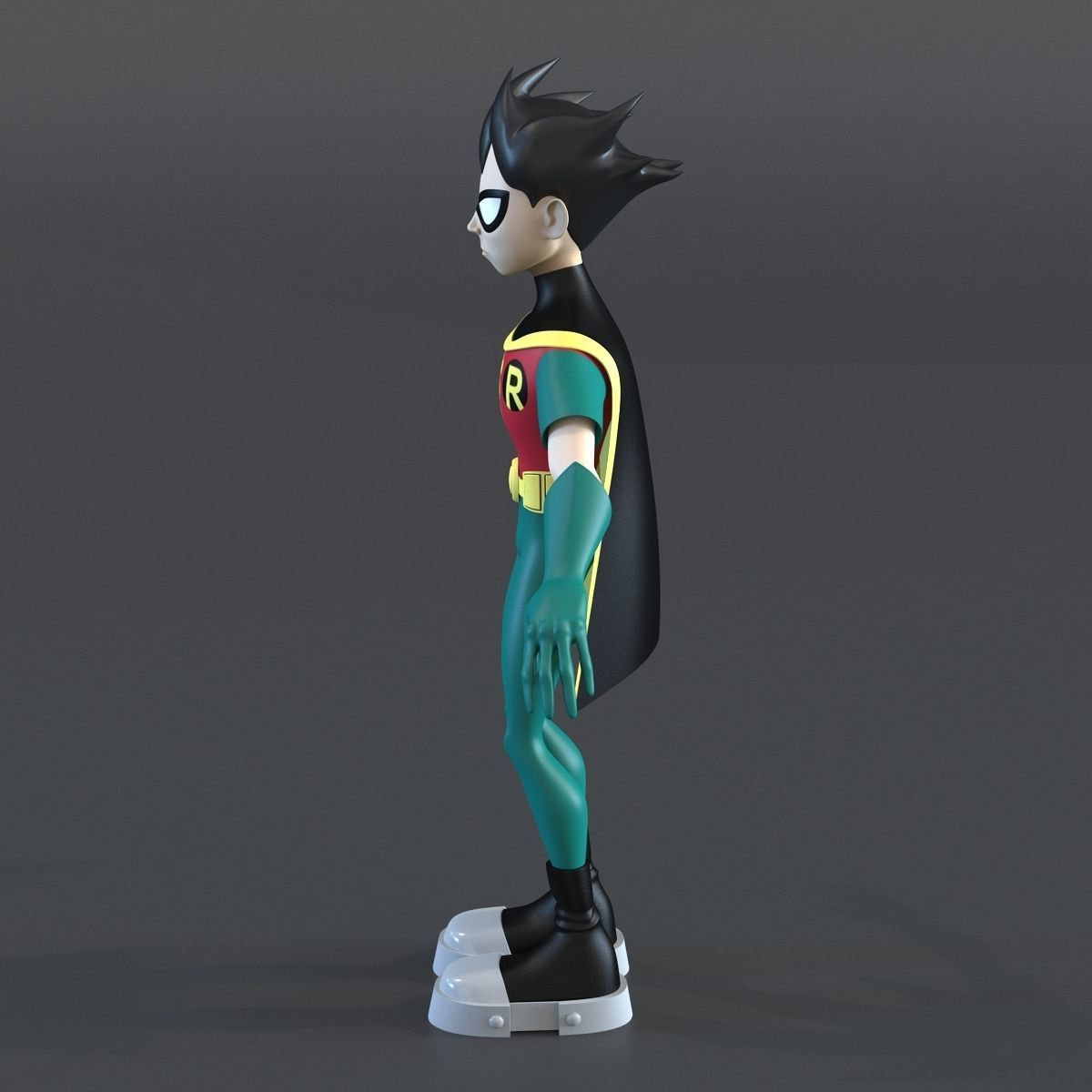 Robin Cartoon Character Rigged for Maya 3D model_4