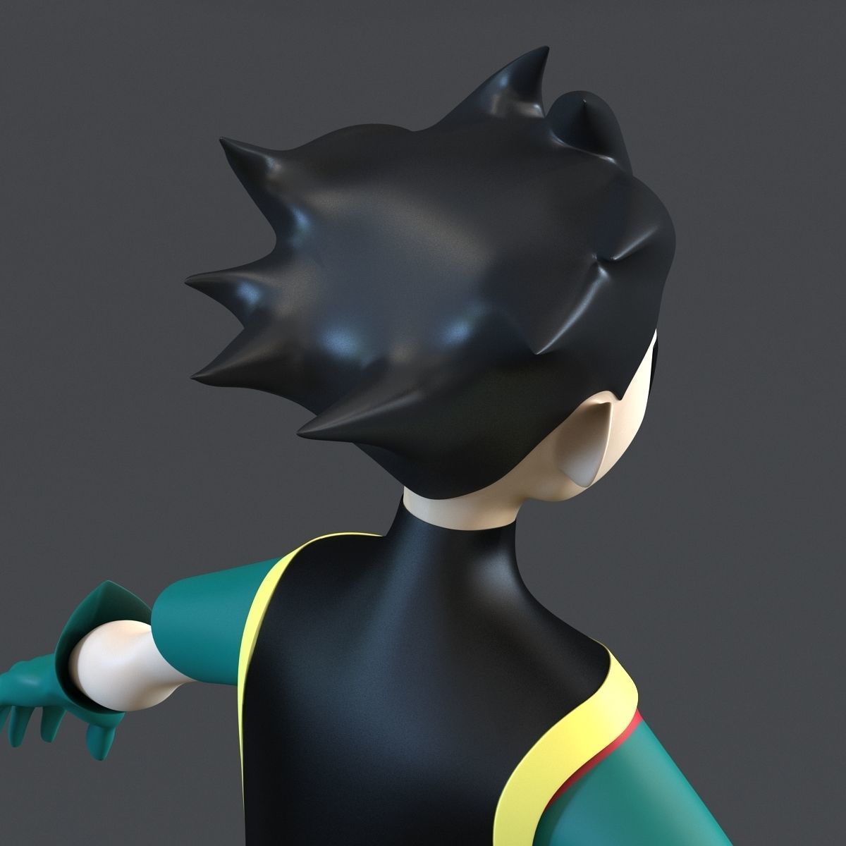 Robin Cartoon Character Rigged for Maya 3D model_27