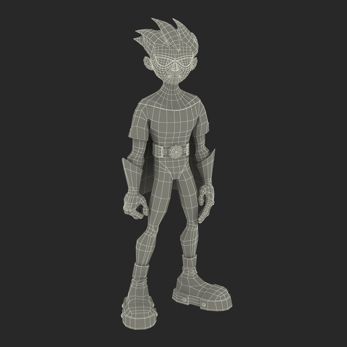 Robin Cartoon Character Rigged for Maya 3D model_32