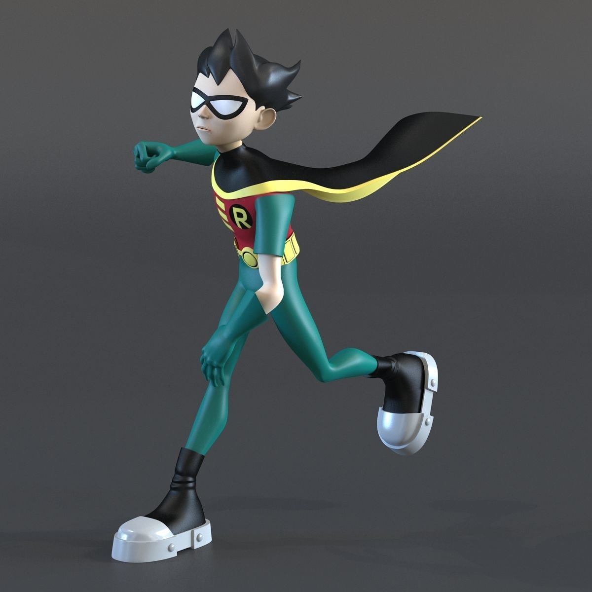 Robin Cartoon Character Rigged for Maya 3D model_17