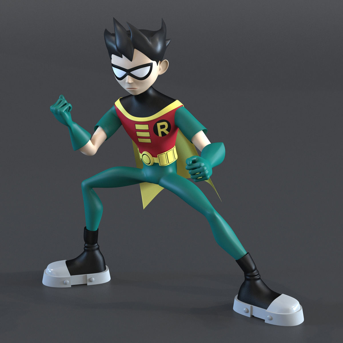 Robin Cartoon Character Rigged for Maya 3D model_18
