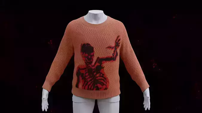 Sweater ACID GHOST Low-poly 3D model