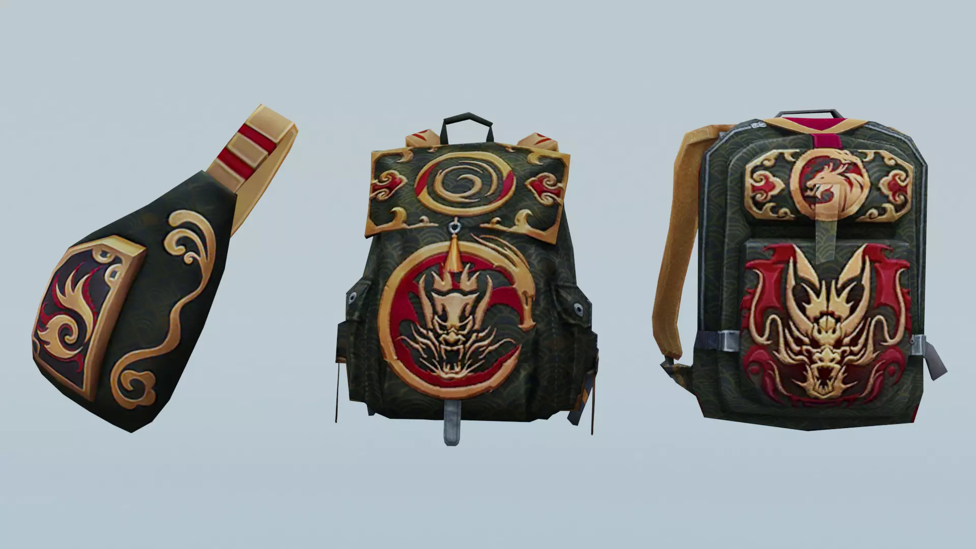 bag 3x Royalguard Backpack 3D model_0