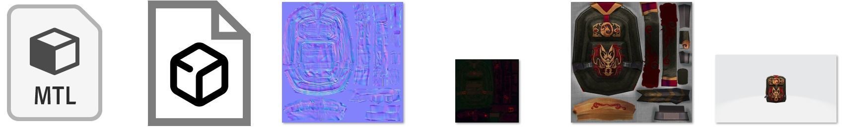 bag 3x Royalguard Backpack 3D model_13