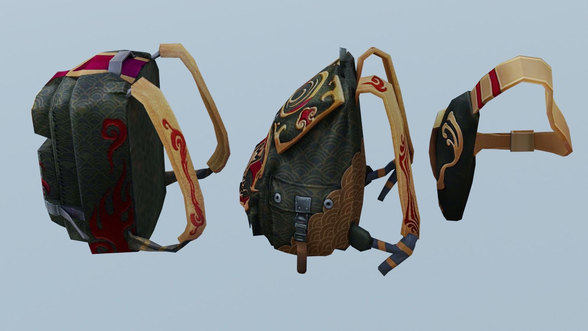 bag 3x Royalguard Backpack 3D model_4