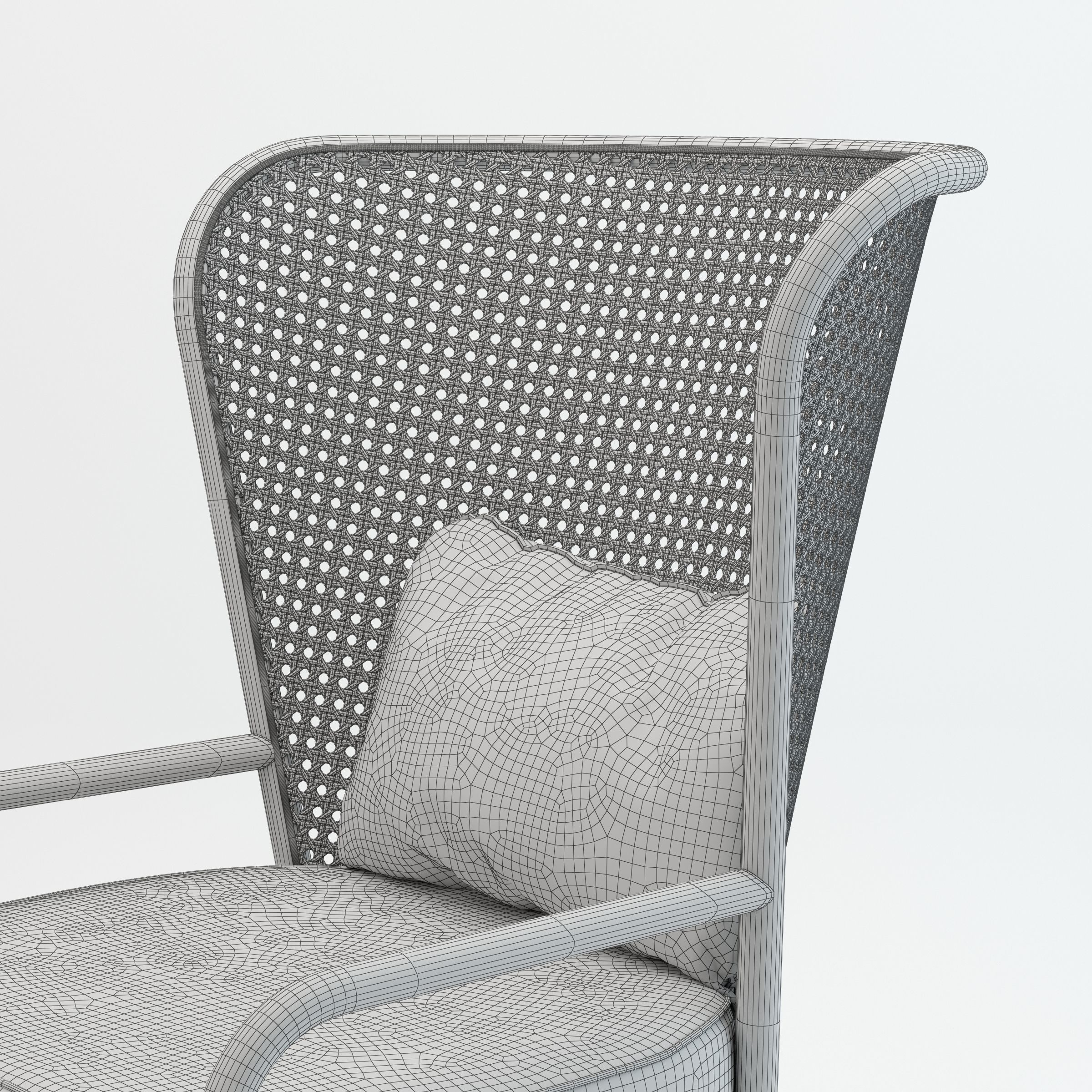 Vivere Rattan Armchair 3D model_5
