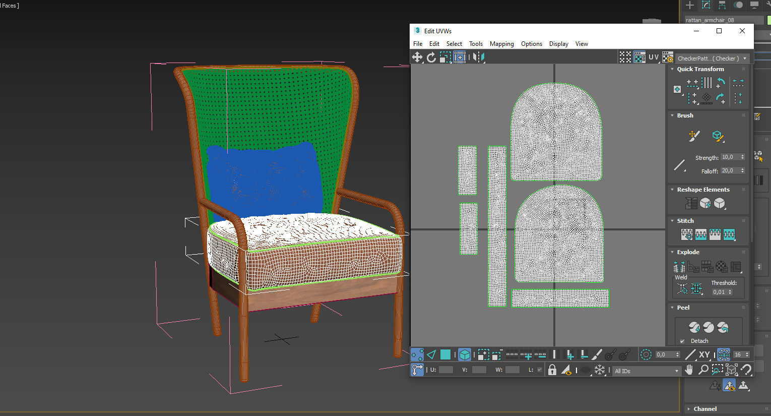 Vivere Rattan Armchair 3D model_6