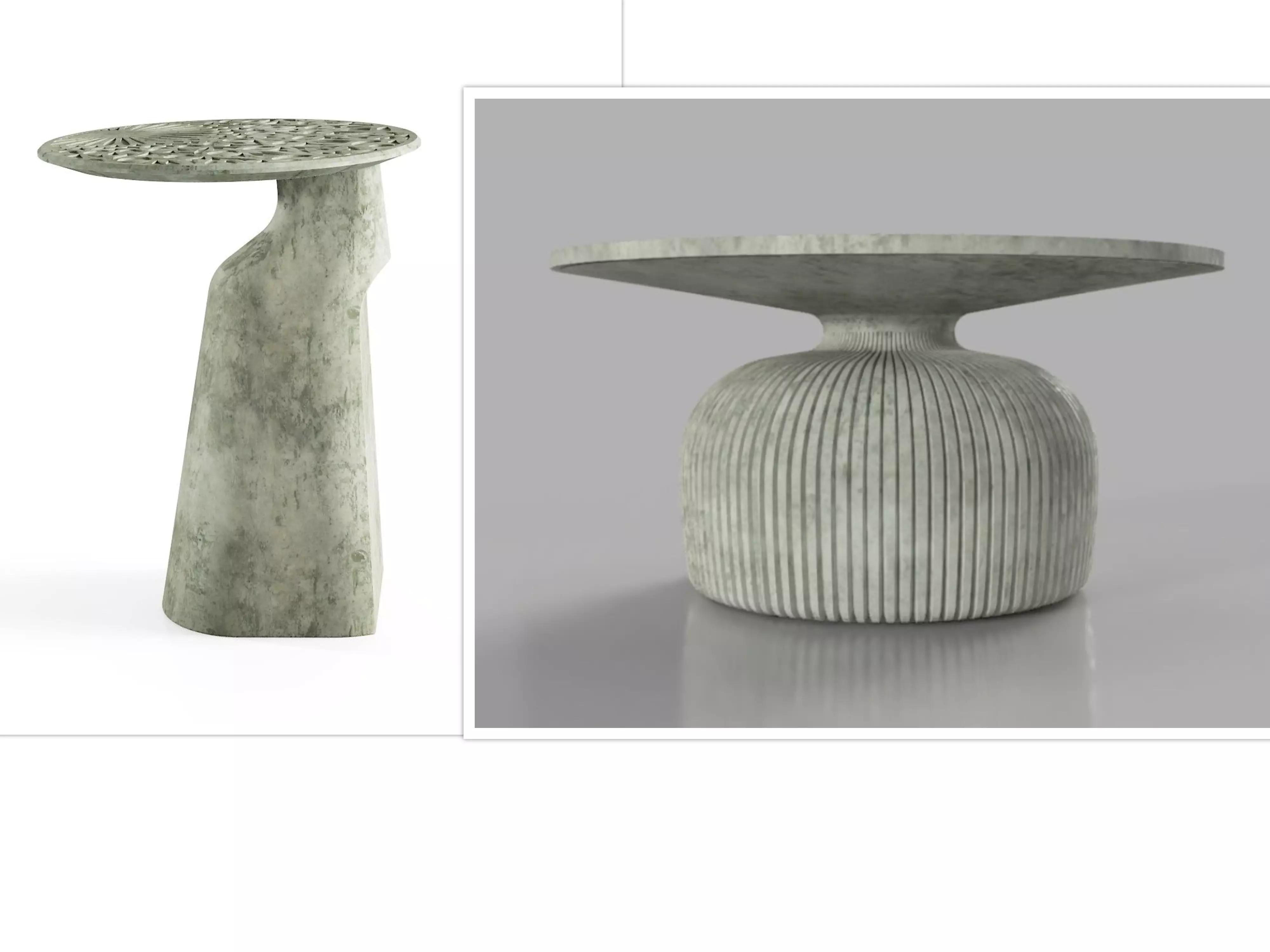 Outdoor engraved concrete Tables Collection _0