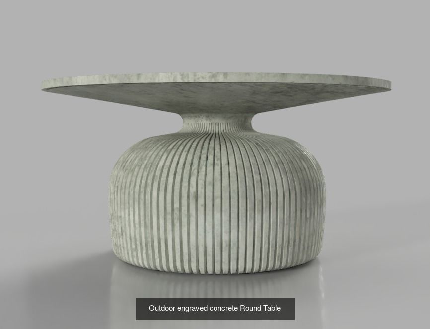 Outdoor engraved concrete Tables Collection _2