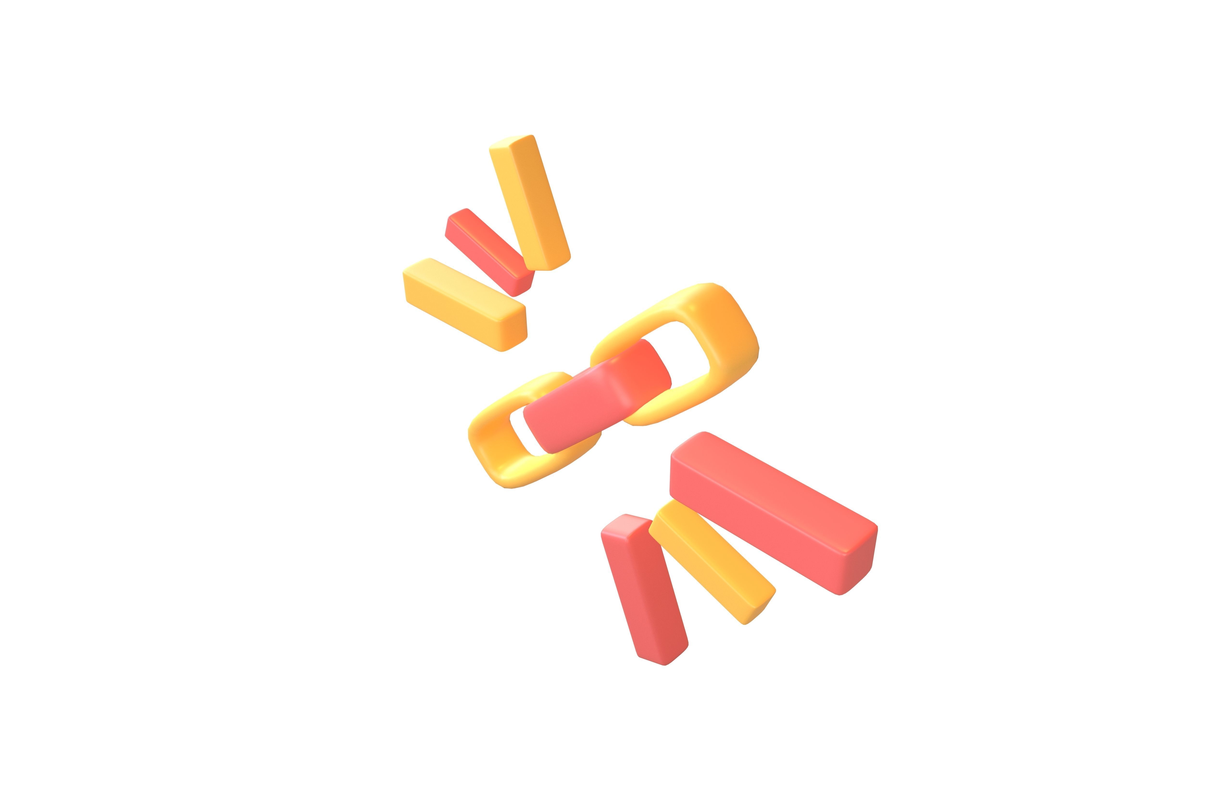 Link Building Icon v2 001 Low-poly 3D model_3