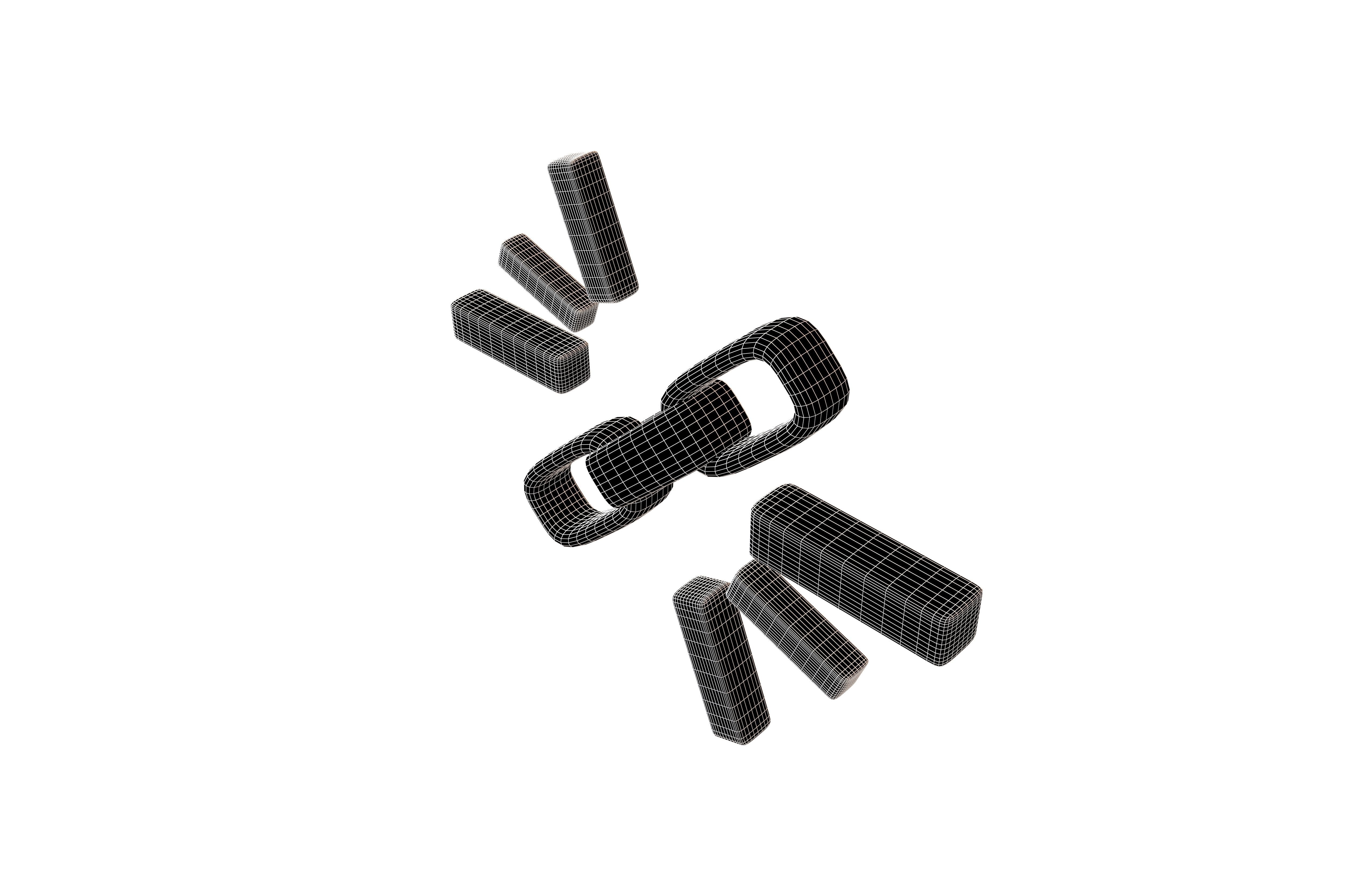 Link Building Icon v2 001 Low-poly 3D model_6