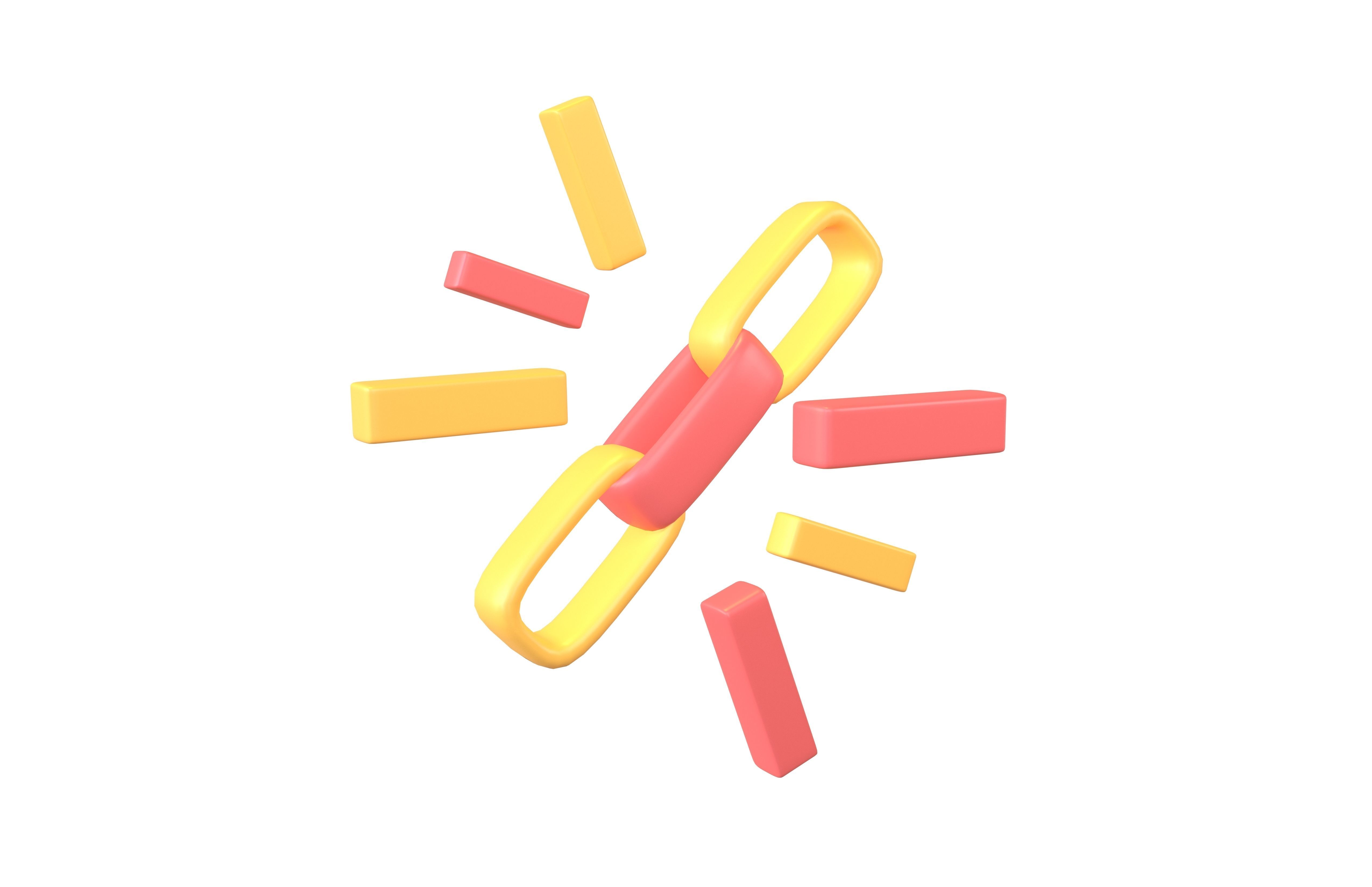 Link Building Icon v2 001 Low-poly 3D model_1