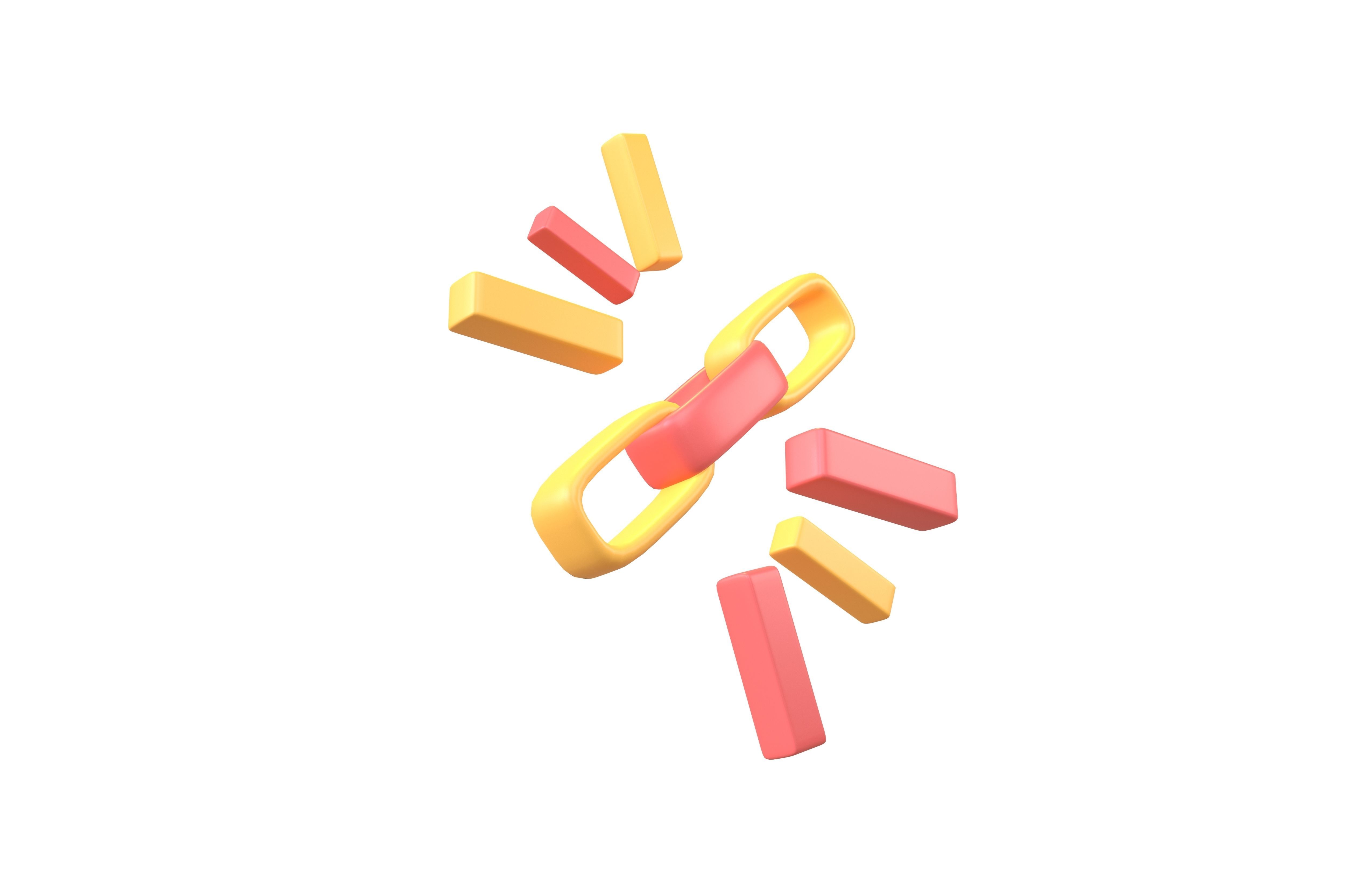 Link Building Icon v2 001 Low-poly 3D model_2