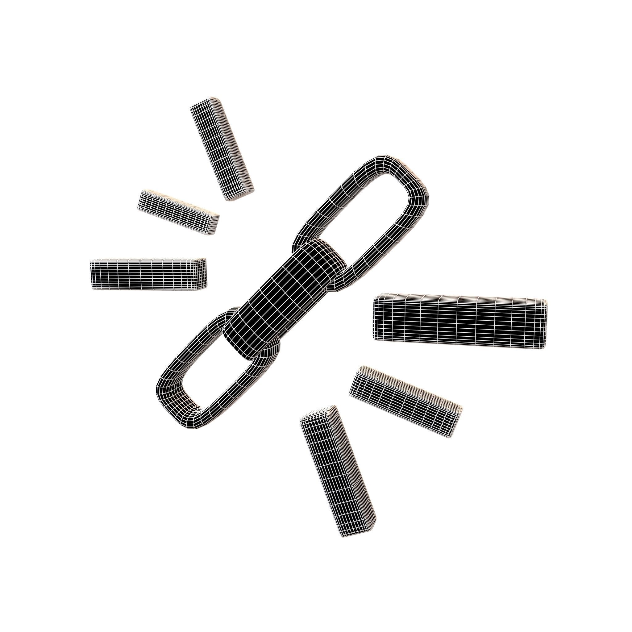 Link Building Icon v2 001 Low-poly 3D model_4