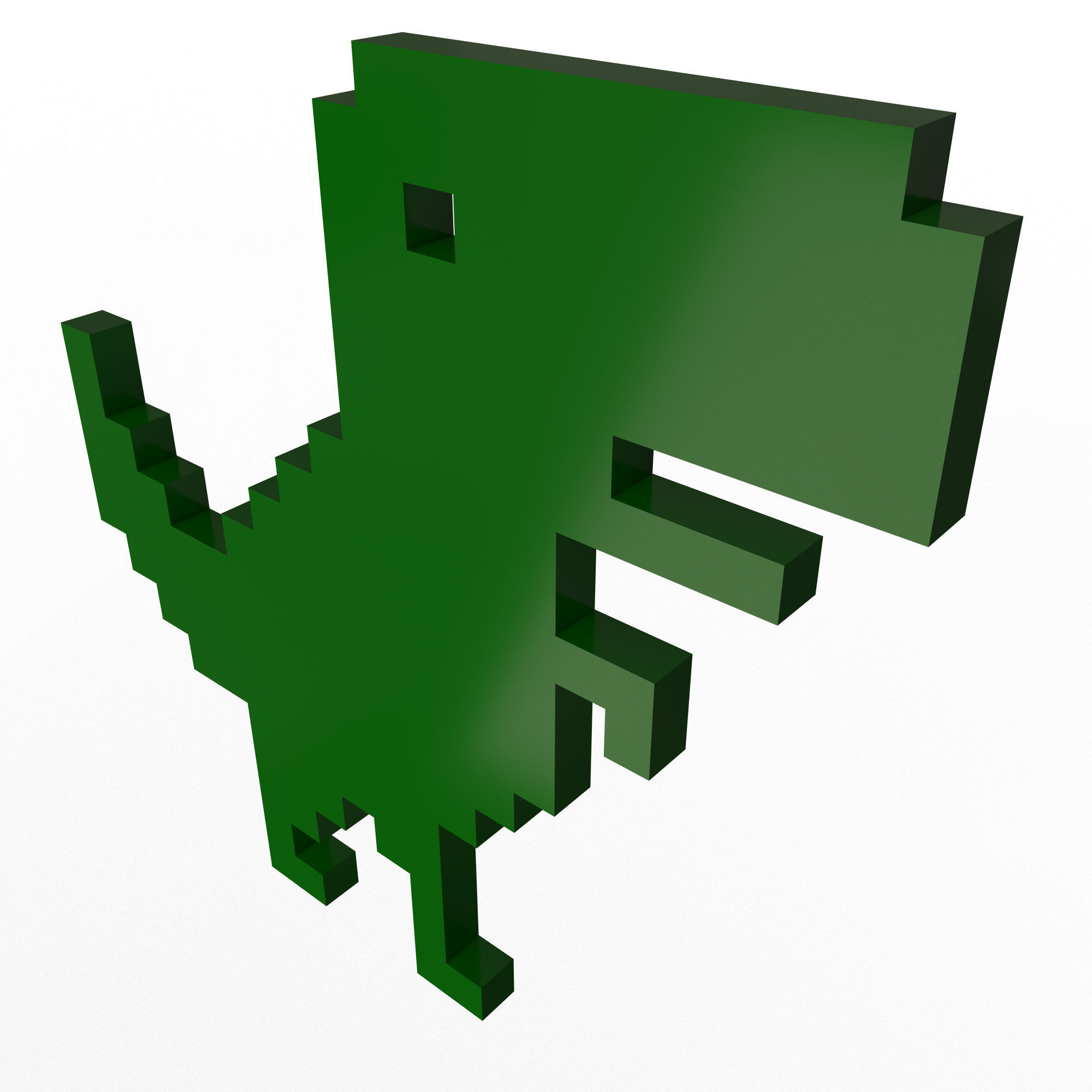 Google Dinosaur T-Rex Low-poly 3D model_2