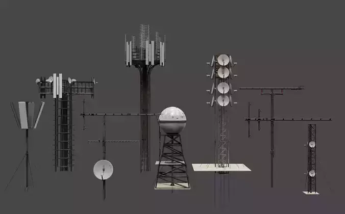 Rooftop Structures Low Poly