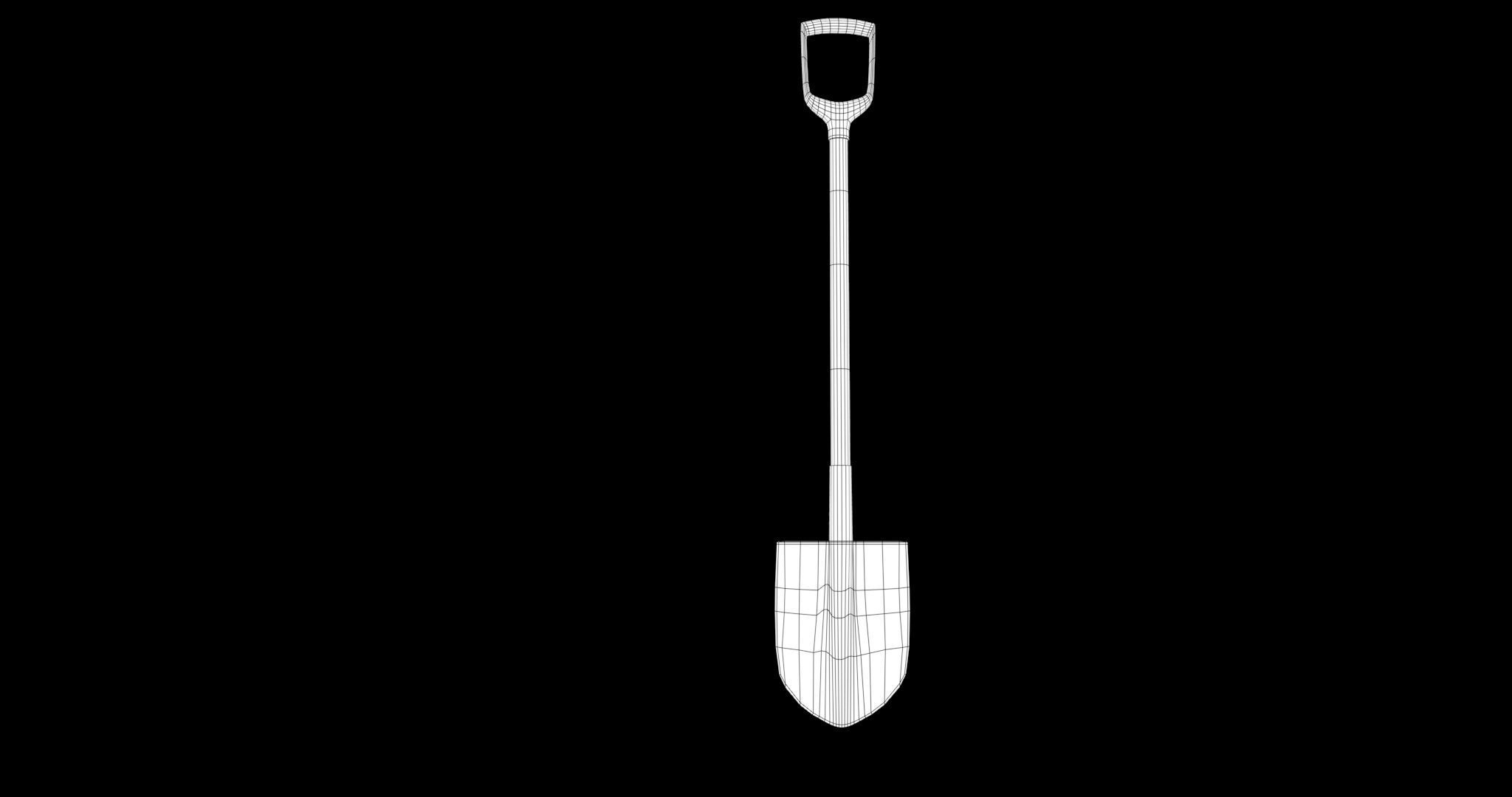 shovel Low-poly 3D model_6