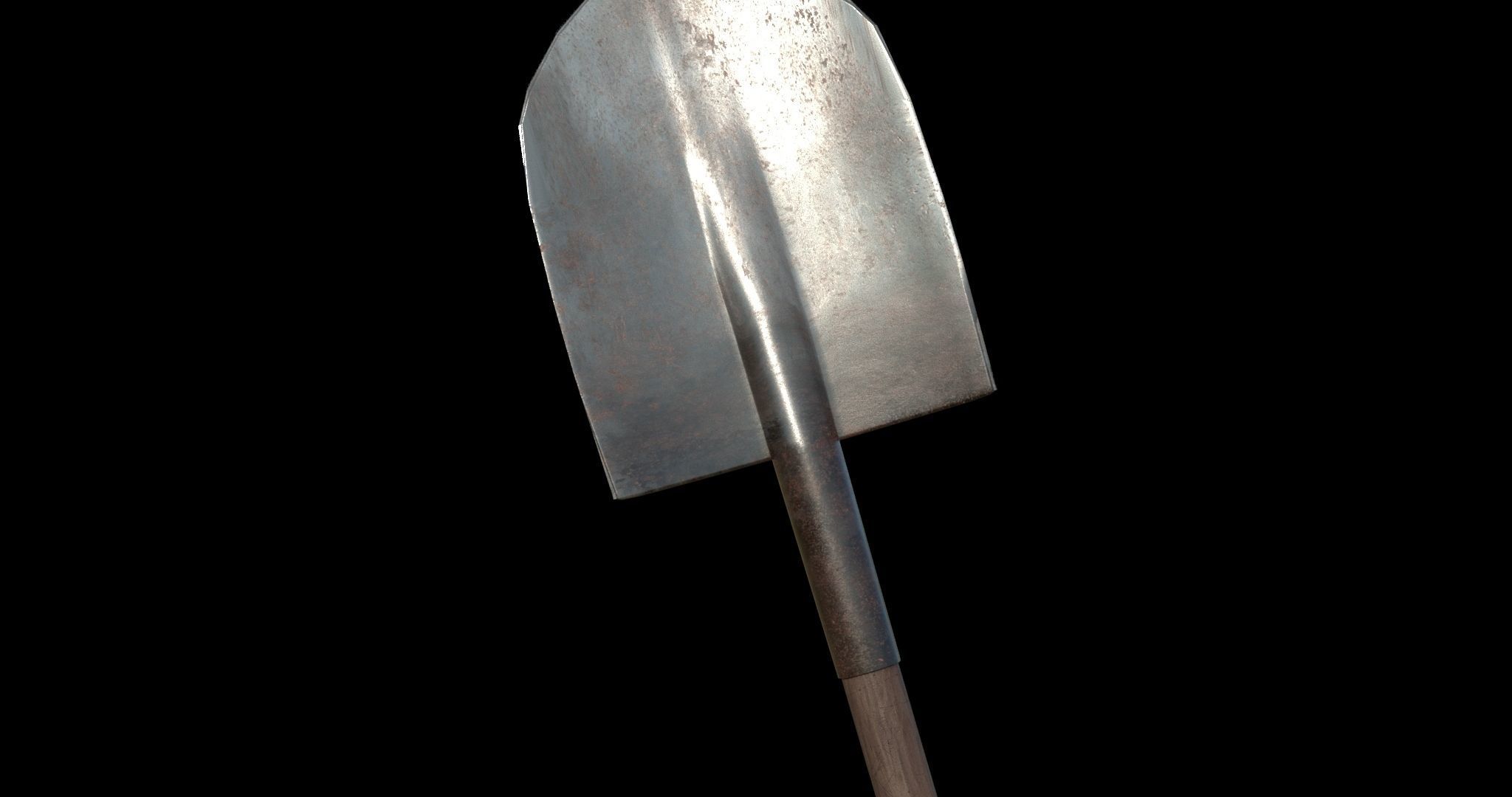shovel Low-poly 3D model_2