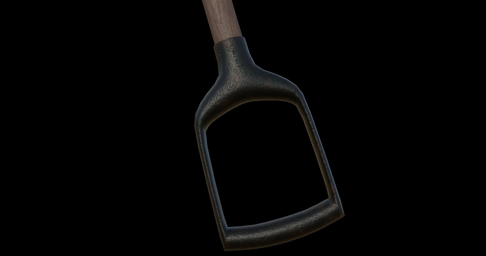shovel Low-poly 3D model_1