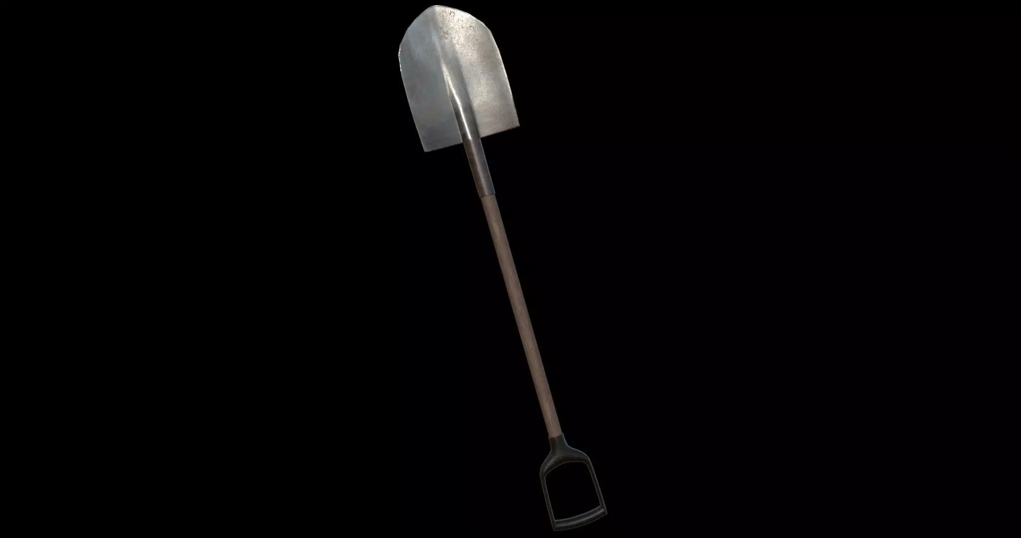 shovel Low-poly 3D model_0