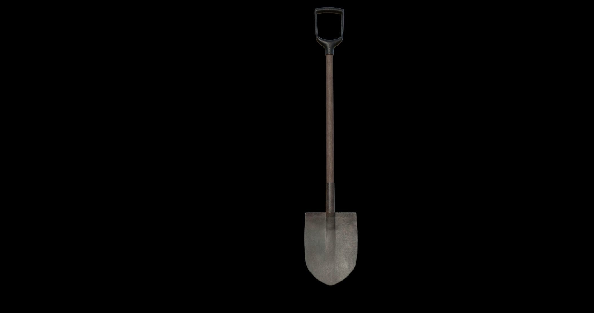 shovel Low-poly 3D model_4