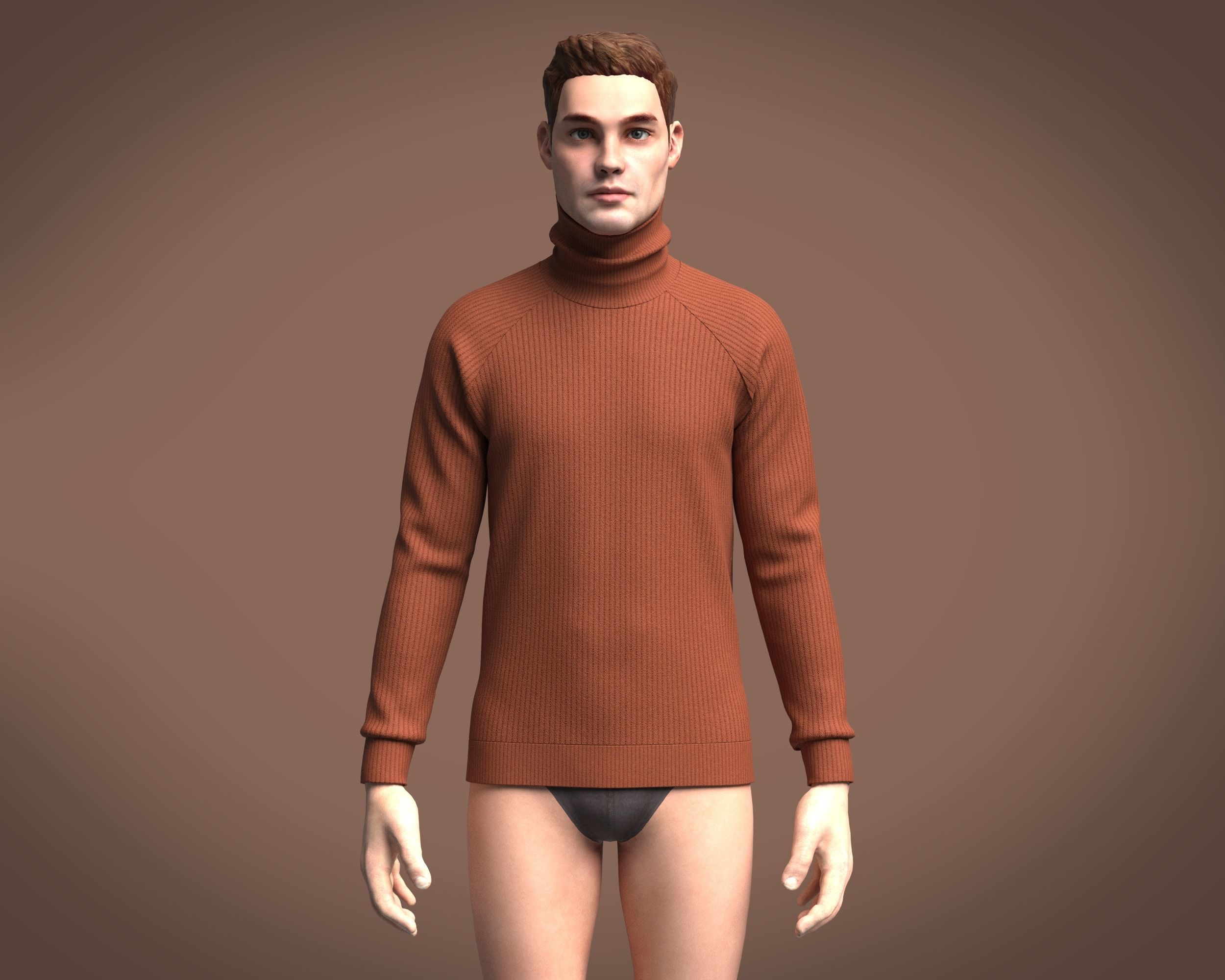 Mens Sweater 3D model_1