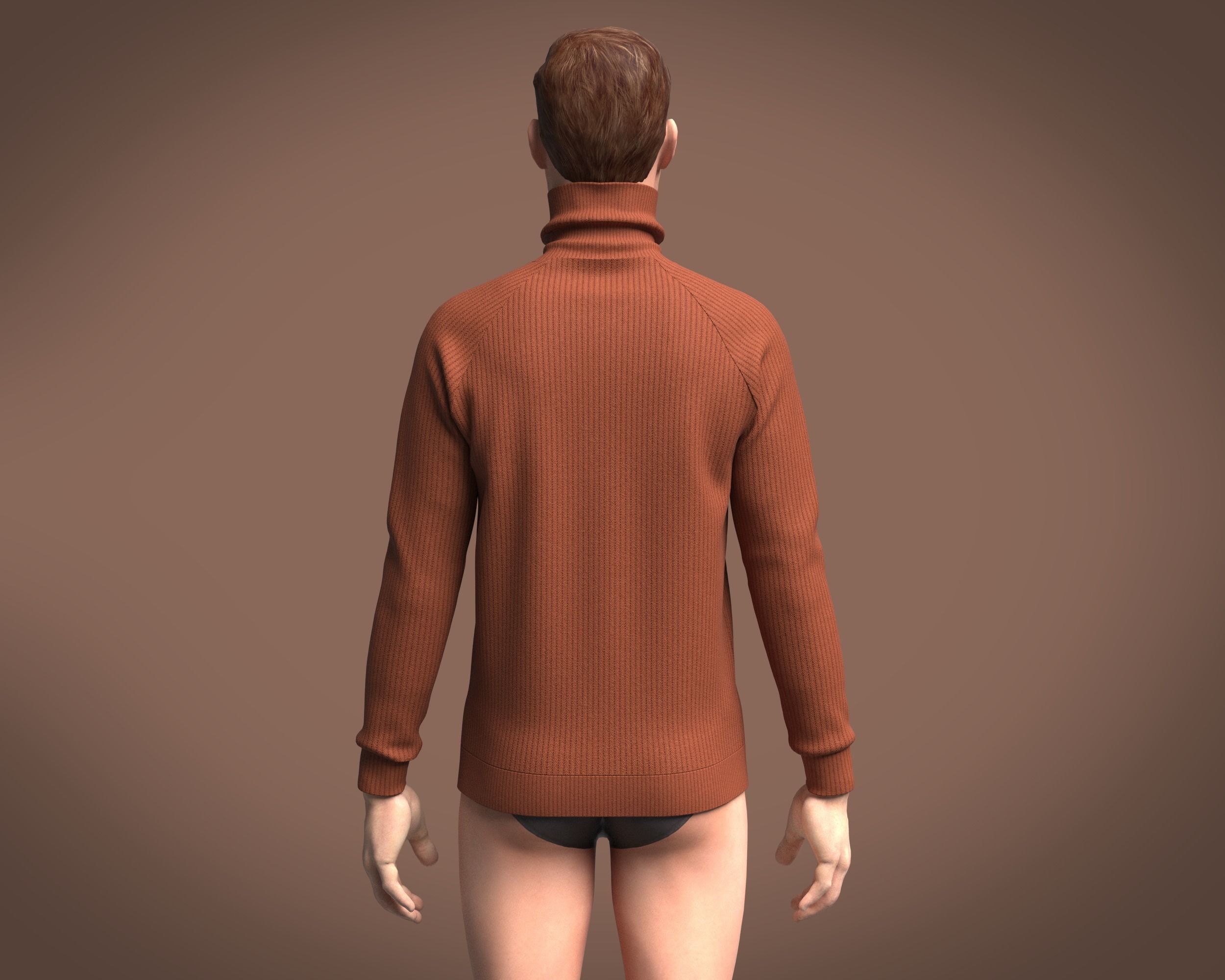 Mens Sweater 3D model_7