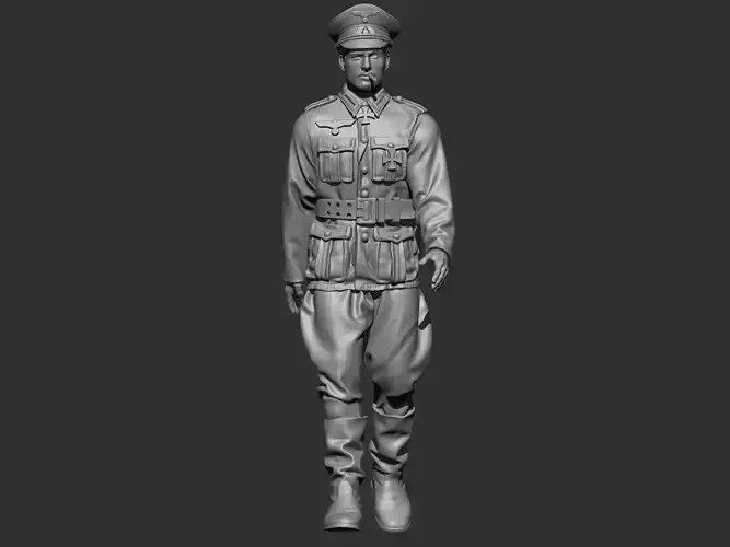 German Officer 3 ww2 3D print model