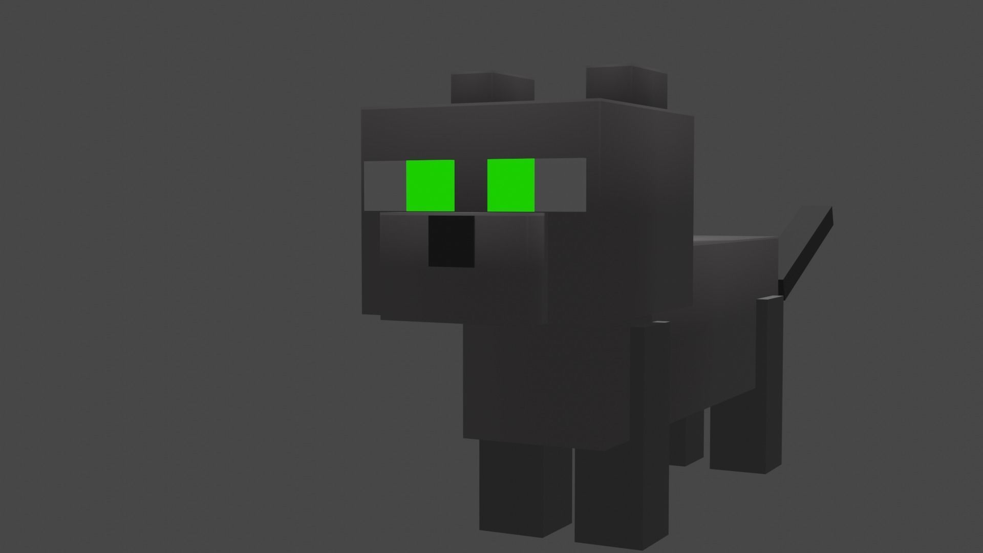 Minecraft cat model Low-poly 3D model_5