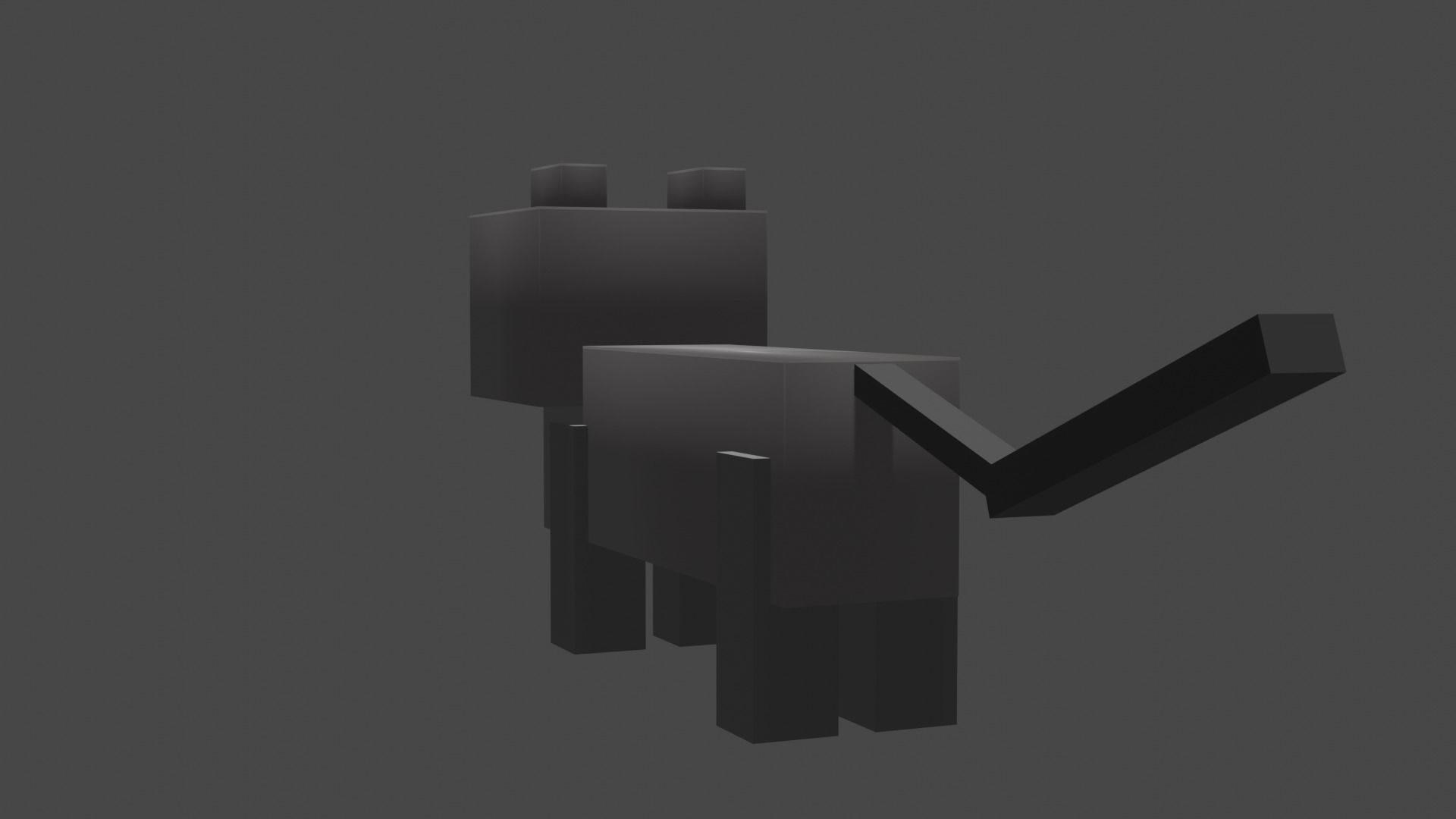 Minecraft cat model Low-poly 3D model_6