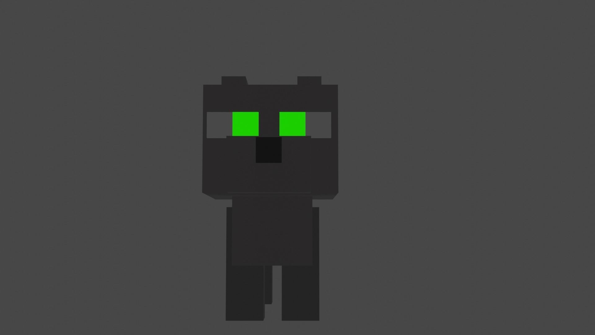 Minecraft cat model Low-poly 3D model_8