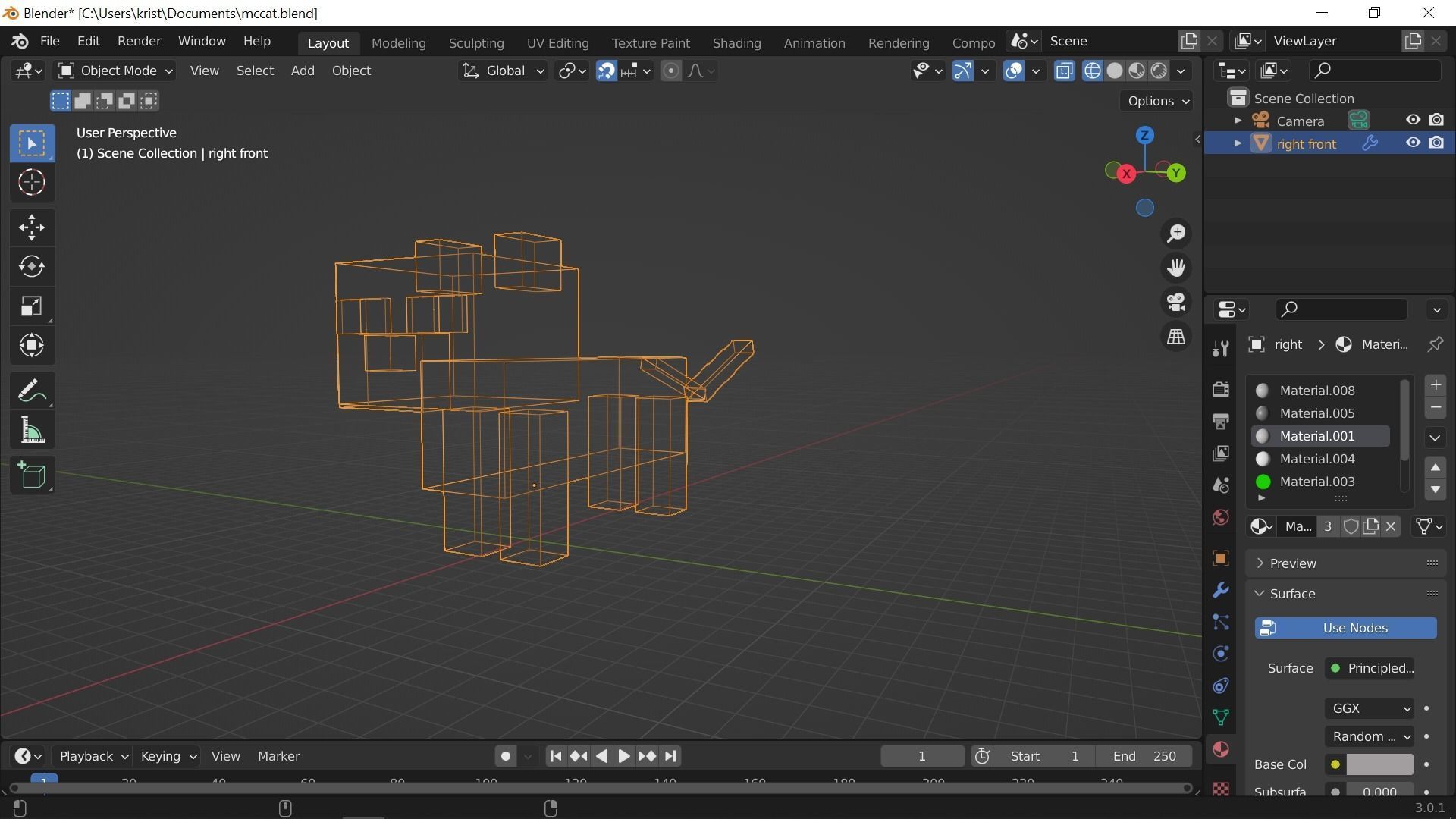 Minecraft cat model Low-poly 3D model_2
