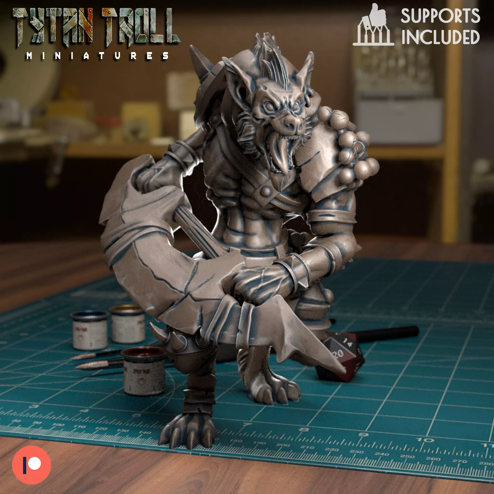 Gnoll 2H Blade - Pre-Supported 3D print model