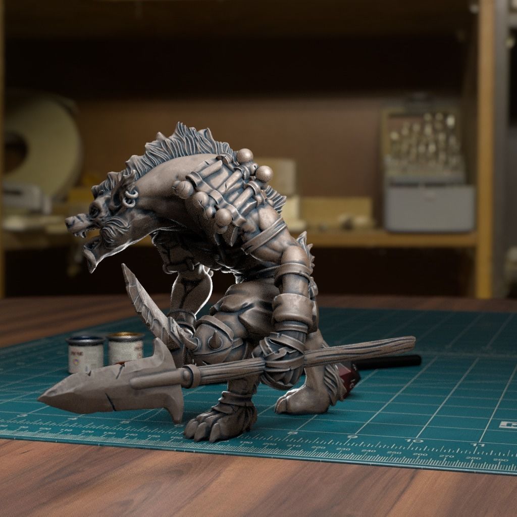 Gnoll Spear Sword - Pre-Supported 3D print model_2