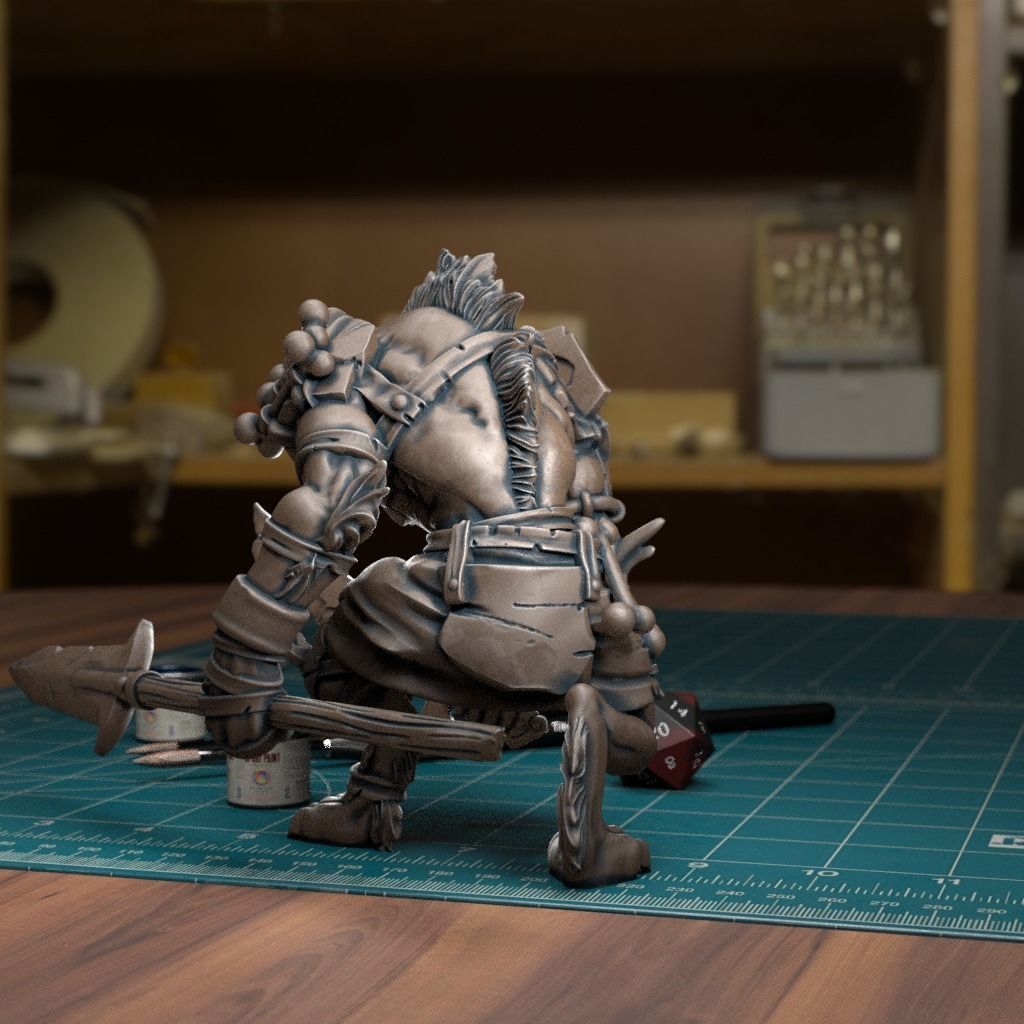 Gnoll Spear Sword - Pre-Supported 3D print model_3