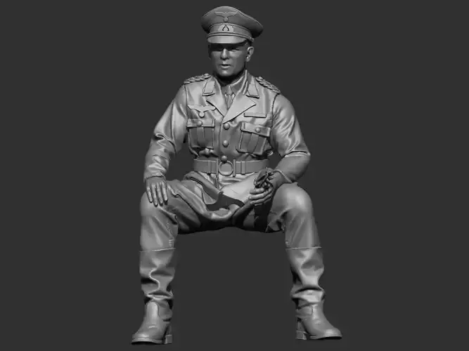 German Officer 4 ww2 3D print model