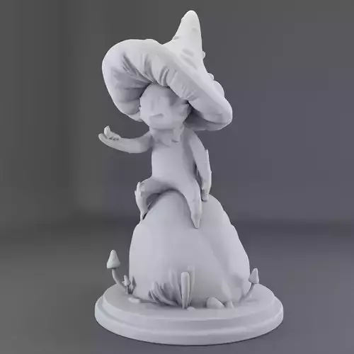 Cartoon mushroom miniature 3D print model