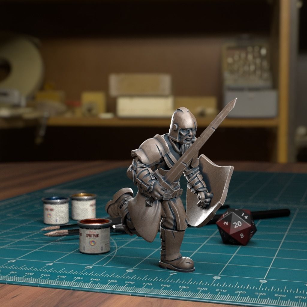 Guard Running - Pre-Supported 3D print model_3
