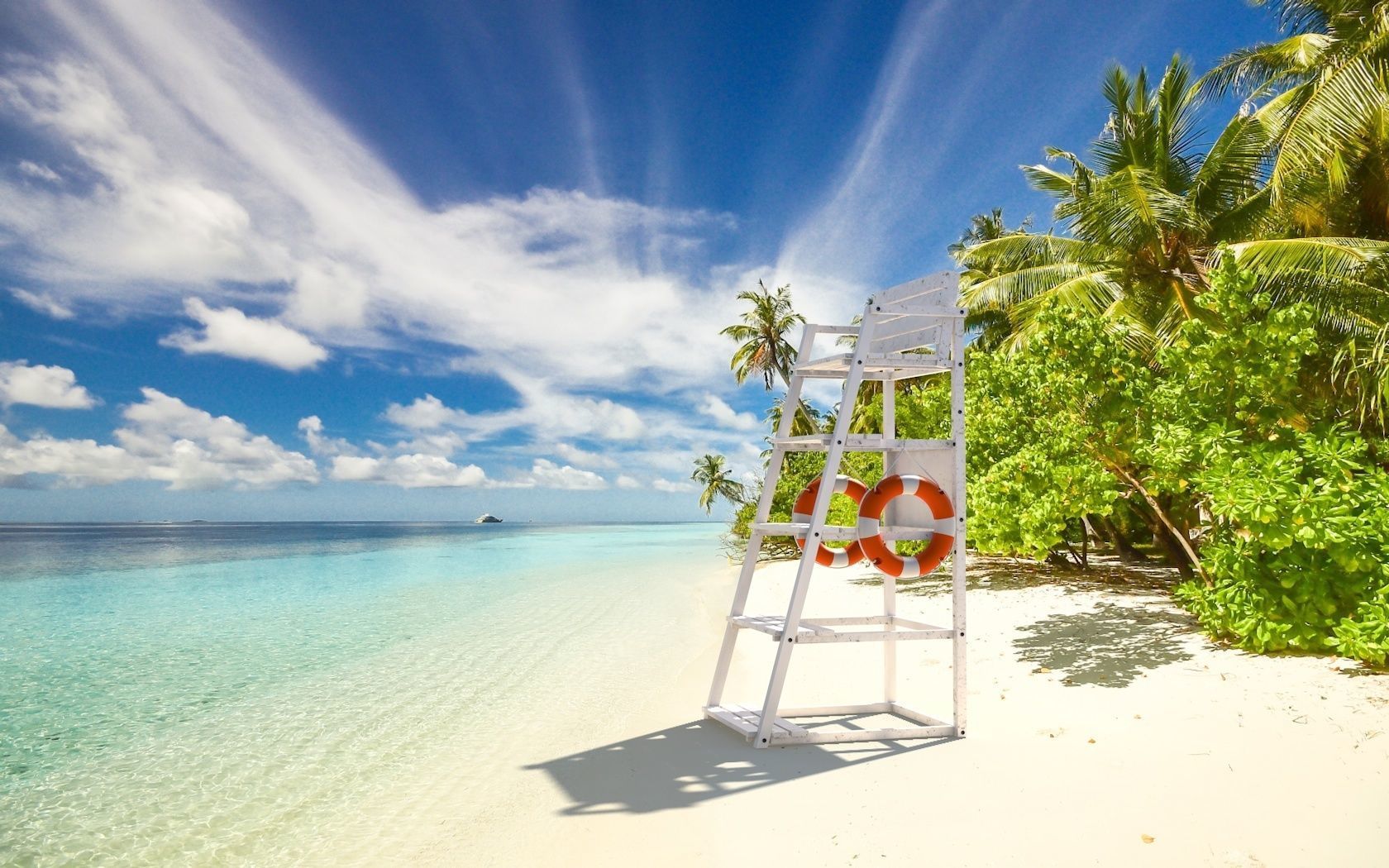 Vintage Lifeguard Beach Chair 3D model_1