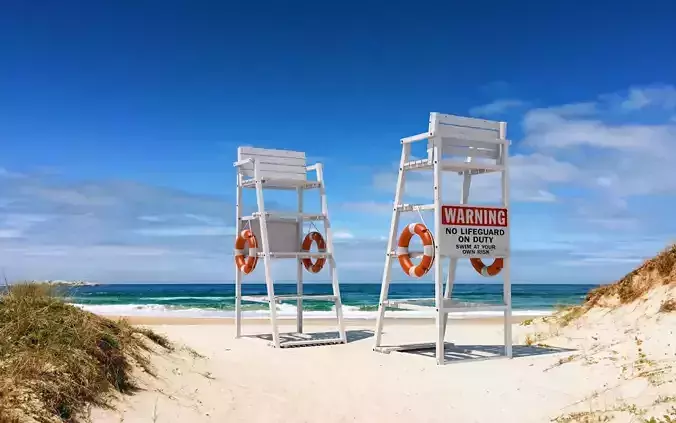 Vintage Lifeguard Beach Chair 3D model